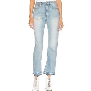 SLVRLAKE Rider Cargo Distressed Straight Jeans in Broken Heart Size 26 Cotton